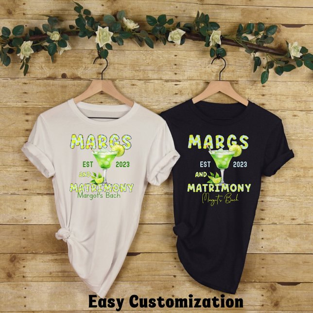 Camiseta Festas de solteira coquetéis - Margs e Matrimony (Criador carregado)