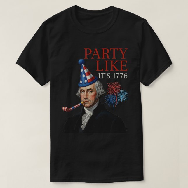 Camiseta Festeje Como Se Fosse 1776 – George Washington (Frente do Design)