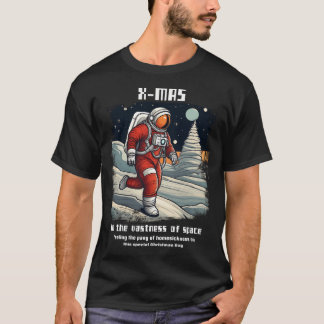 Camiseta Festiv de Odisseia de Natal Cósmico Inspirada em A