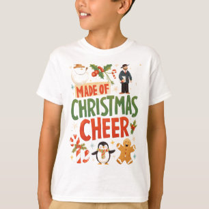 Camiseta Festiva Feita de Alegria de Natal