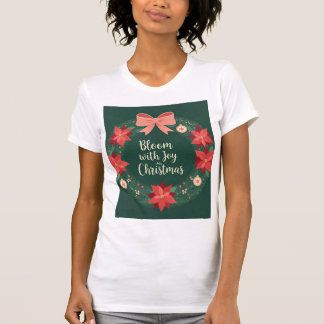 Camiseta Festiva Floral Wreath