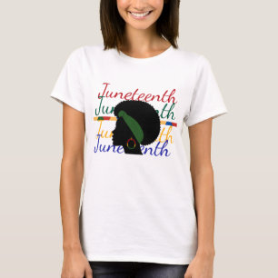 Camiseta Festiva Juneteenth com Cores Pan-Africana