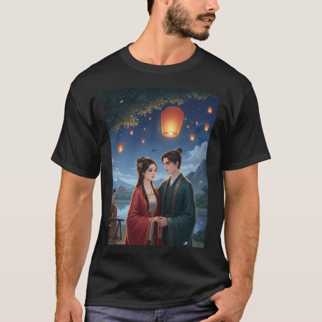 Camiseta Festival das Lanternas: Romance e Música sob a Lua (Frente)