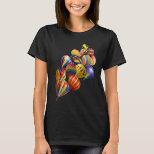 Camiseta Festival de Balão de Ar Quente Cesta de Aviação Vo