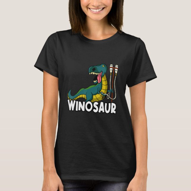 Camiseta Festival de Bebidas Alcoólicas Winosaur Dinossaur (Frente)