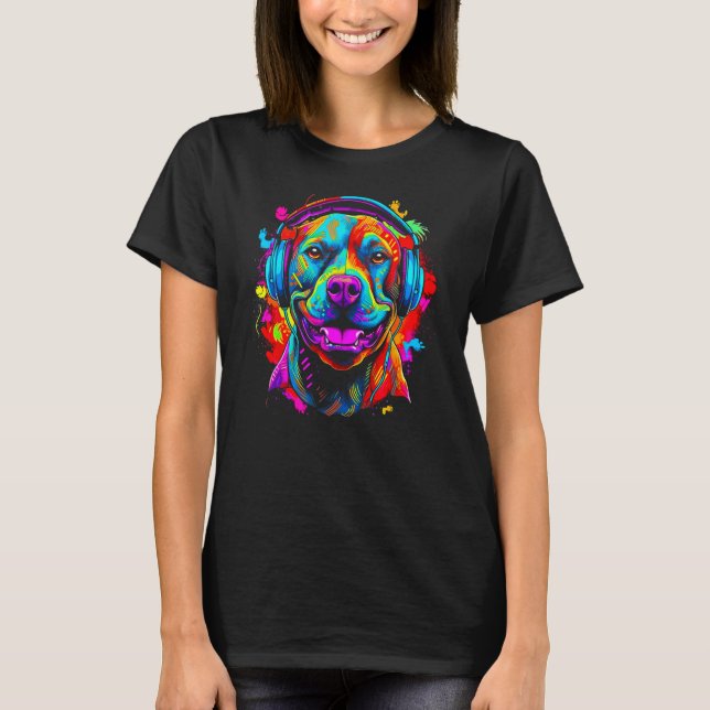 Camiseta Festival de DJ do Cão Pitbull (Frente)