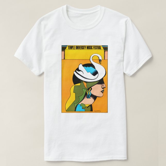 Camiseta Festival de Música da Universidade Temple (Frente do Design)