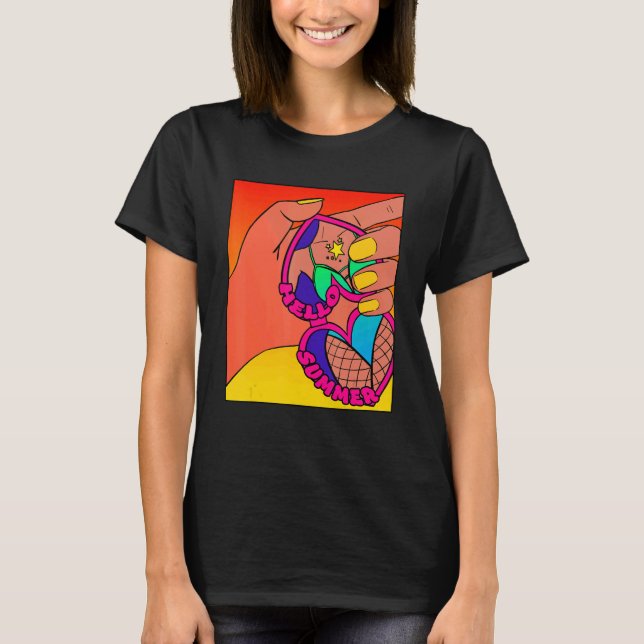 Camiseta Festival de Música de Verão, menina gostosa de mai (Frente)