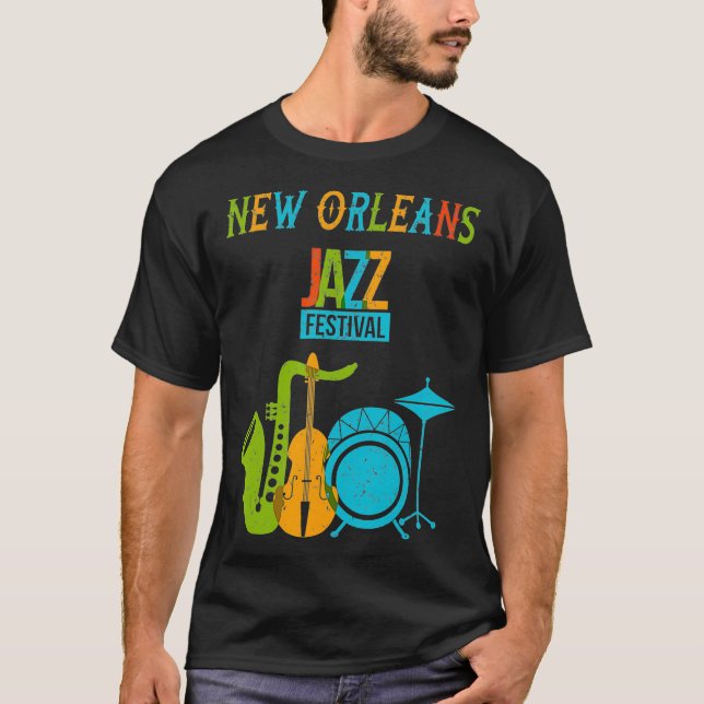 Camiseta Festival de Música Jazz de Nova Orleans (Frente)