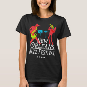 Camiseta Festival de Nova Orleans da doação musical Jazz Lo