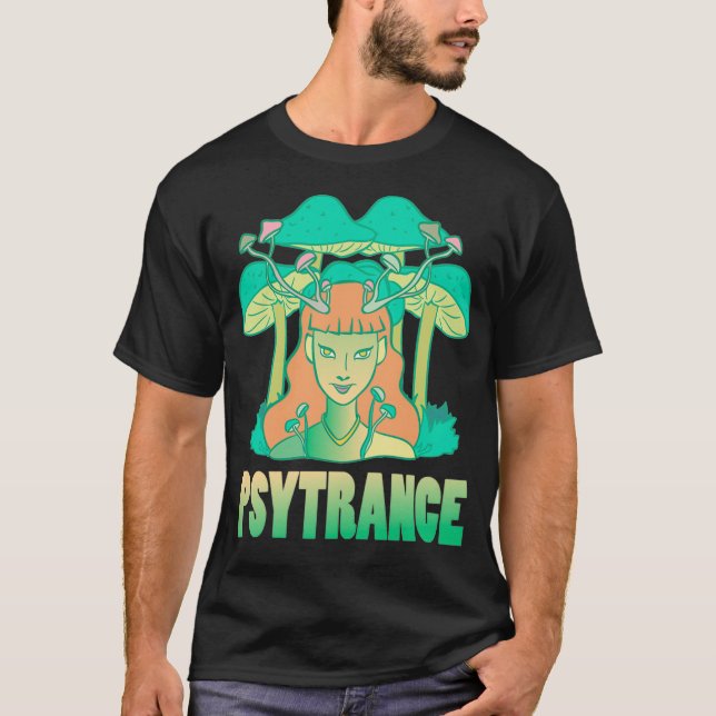 Camiseta Festival de transe do Psytrance Hippie Techno Goa (Frente)