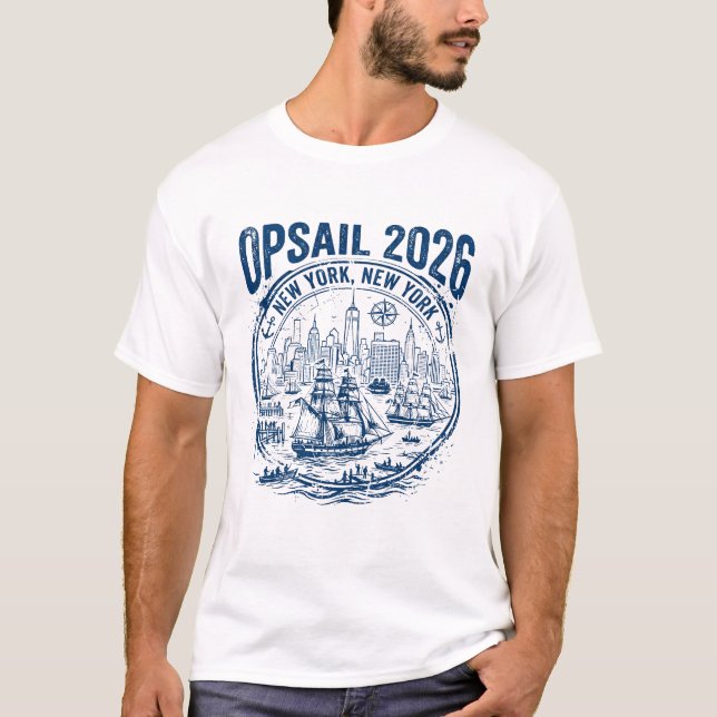 Camiseta Festival de Vela OpSail da Cidade de Nova York (Frente)