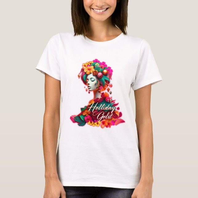 Camiseta Festival e Floral do Brilho de Tenday Holiday (Frente)