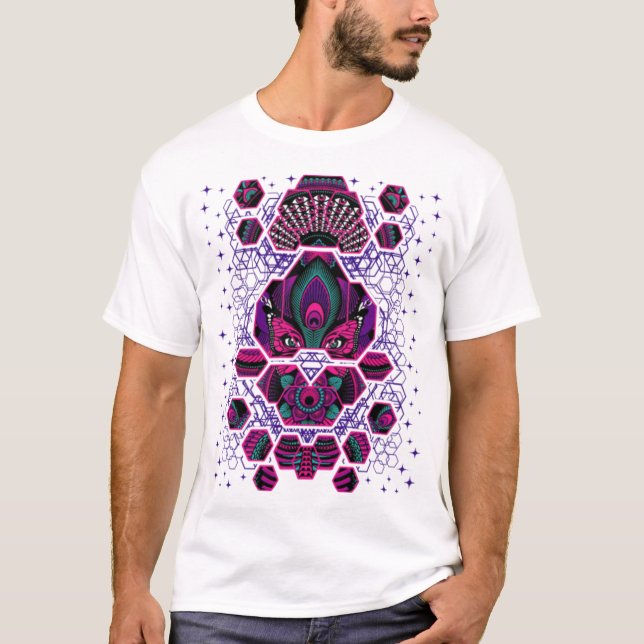 Camiseta Festival Edm do Partido Rave Psy Trance Techno (Frente)
