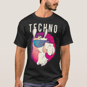 Camiseta Festival EDM do Partido Techno Llama DJ Raver Rave