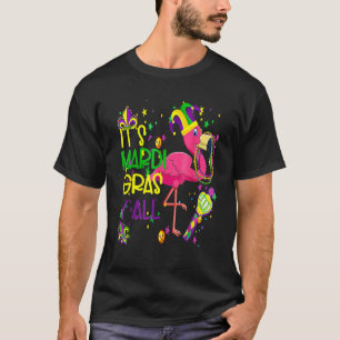 Camiseta Festival Flamingo Miçanga Nova Orleans É Mardi Gra