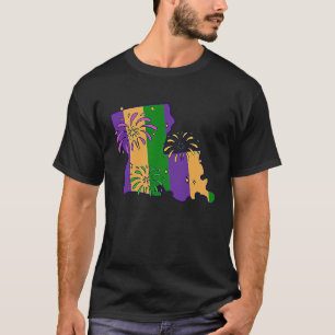 Camiseta Festival Mardi Gras Firework Louisiana New Orleans
