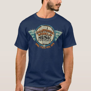 Camiseta Festival Mundial de Música da Califórnia em 1979