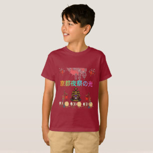 Camiseta Festival Noturno de Kyoto Glow marrom
