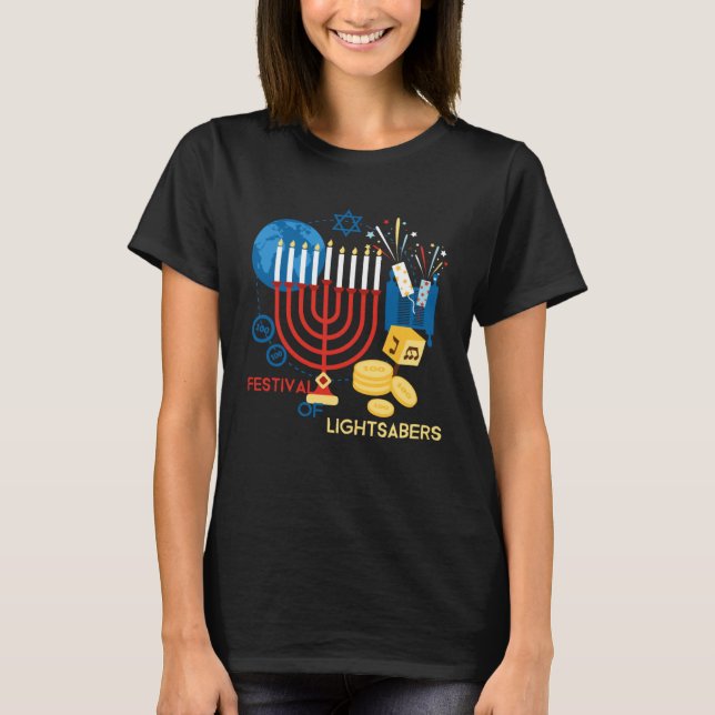 Camiseta Festival Of Hanukiah  Hannukah Menorah Chanukah 20 (Frente)