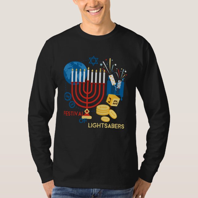 Camiseta Festival Of Hanukiah  Hannukah Menorah Chanukah 20 (Frente)
