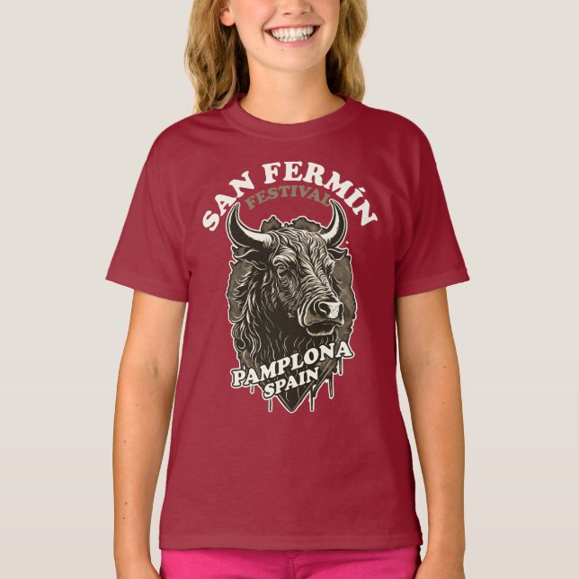 Camiseta Festival San Fermin - Corrida Dos Touros (Frente)