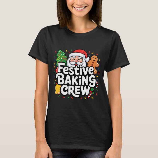 Camiseta Festive Baking Crew Soft Palette Holiday Family Ch (Frente)