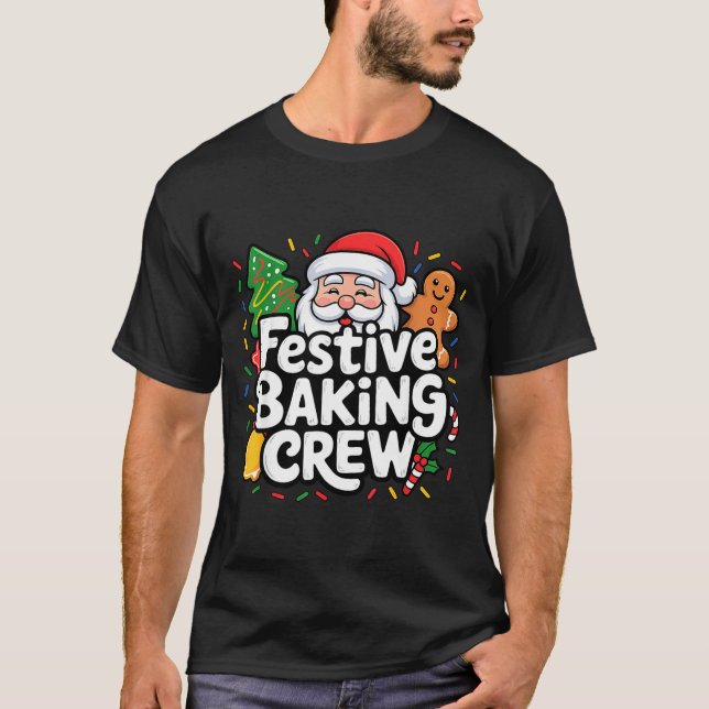 Camiseta Festive Baking Crew Soft Palette Holiday Family Ch (Frente)