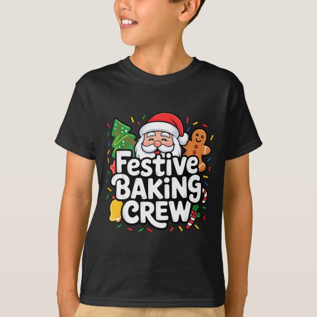 Camiseta Festive Baking Crew Soft Palette Holiday Family Ch (Frente)