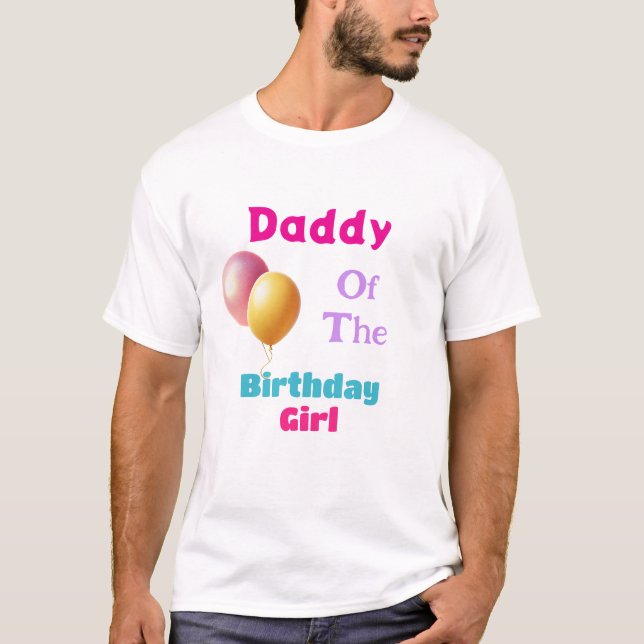 Camiseta Festive Birthday Dad T-Shirt, (Frente)