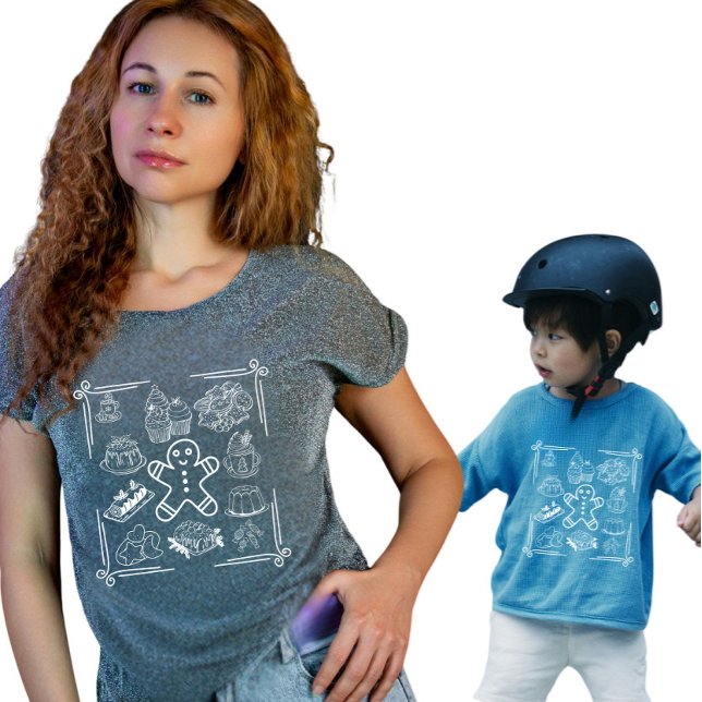 Camiseta Festive Christmas Holiday Treats (Criador carregado)