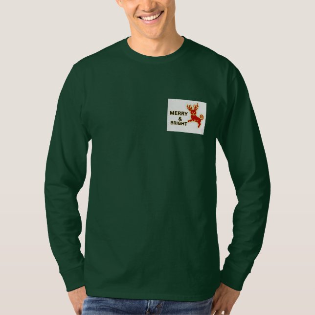 Camiseta Festive Christmas T-Shirt | Customizable Holiday G (Frente)