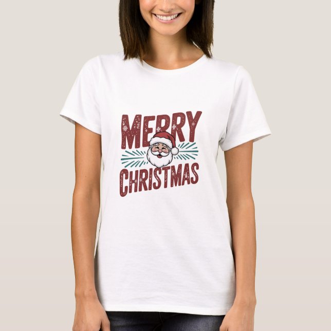 Camiseta Festive Merry Christmas T-Shirt for Holiday Cheer (Frente)