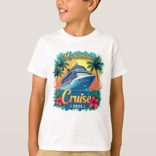 Camiseta Festive My Birthday Cruise Ship Party 2025
