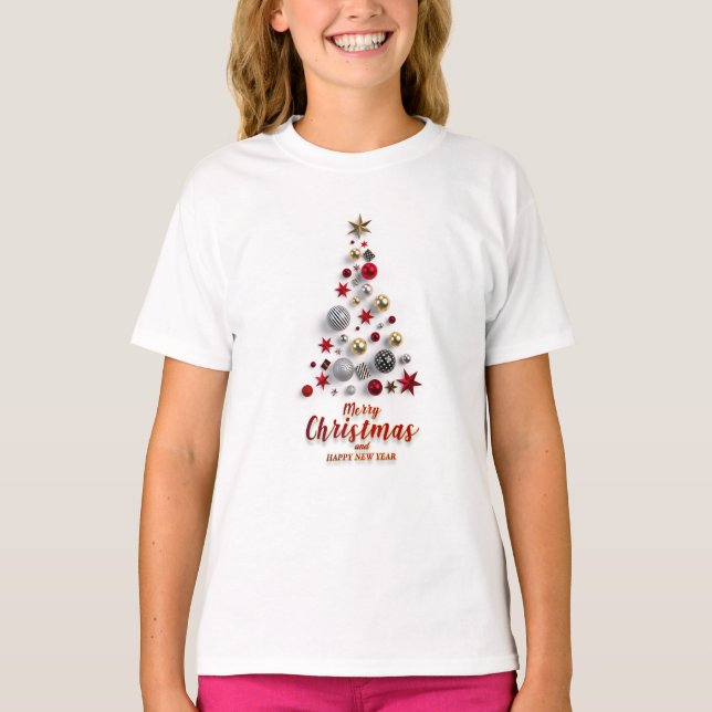 Camiseta “Festive Tree in Snow”  (Frente)