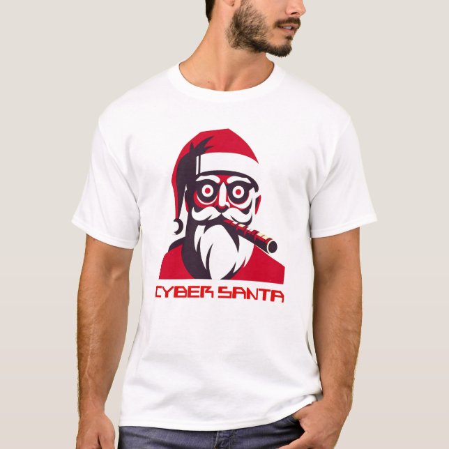 Camiseta Festividades Futurísticas: Um Cyberpunk Noel Feia (Frente)