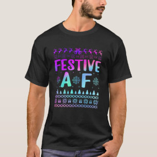 Camiseta Festivo AF Febre Flocos de Neve Fabulosos de Natal