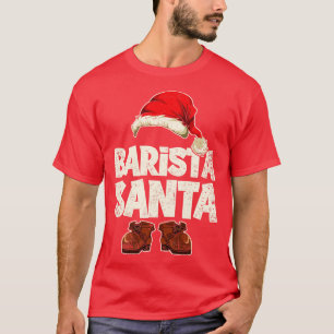 Camiseta Festivo Barista Papai Noel Natal