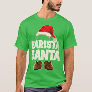 Camiseta Festivo Barista Papai Noel Natal