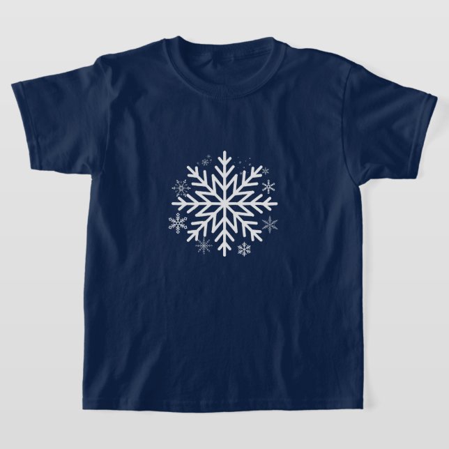 Camiseta Festivo Elegance Snowflake Design de inverno (Postura )