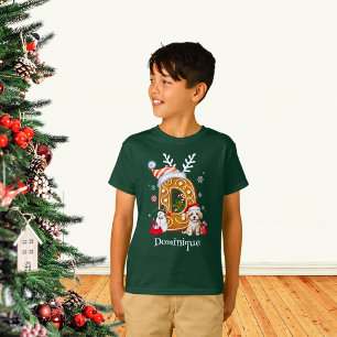 Camiseta Festivo Natal Puppy Gingerpão - Letra D Boy