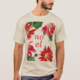 Camiseta Festivo Noel Poinsettia Floral