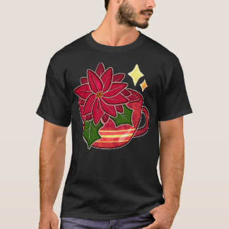 Camiseta Festivo Poinsettia Teacup