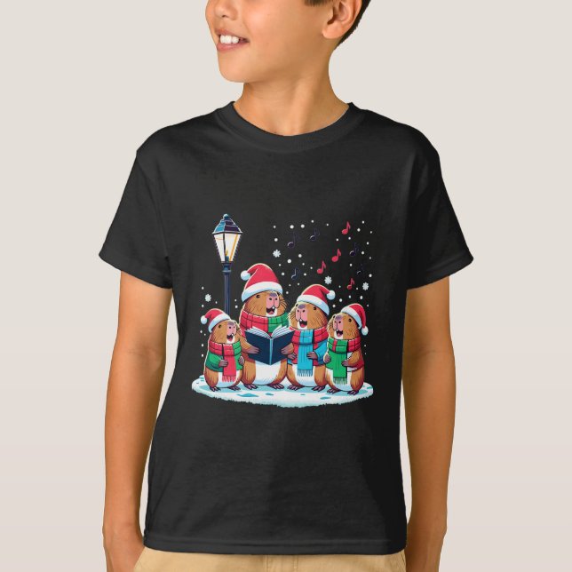 Camiseta Festivo Winter Capybara Christmas (Frente)