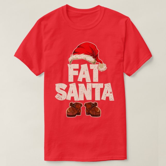 Camiseta Festivo Xmas Fat Papais noeis Feliz Natal (Frente do Design)