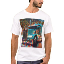 Festlicher Weihnachts-LKW mit Lichtern