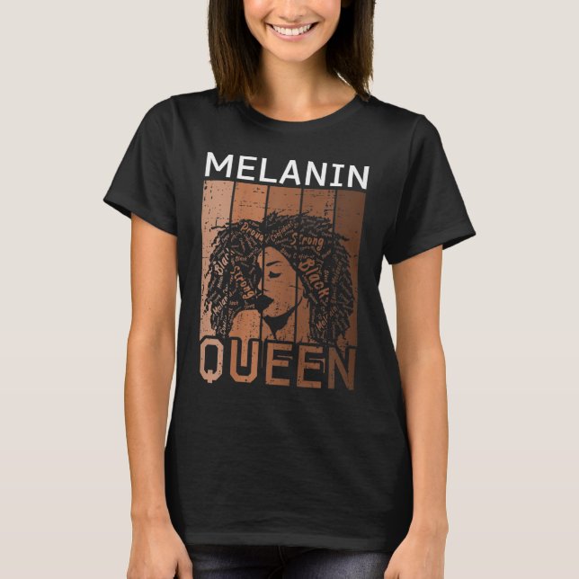 Camiseta Fevereiro Black Pride Queen Melanin Black History  (Frente)