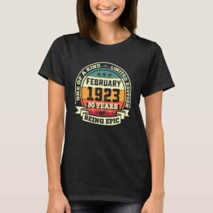 Camiseta Fevereiro De 1923 100º Aniversário 100 Anos De Ser