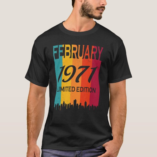 Camiseta Fevereiro de 1971 Edição Limitada Vintage (Frente)