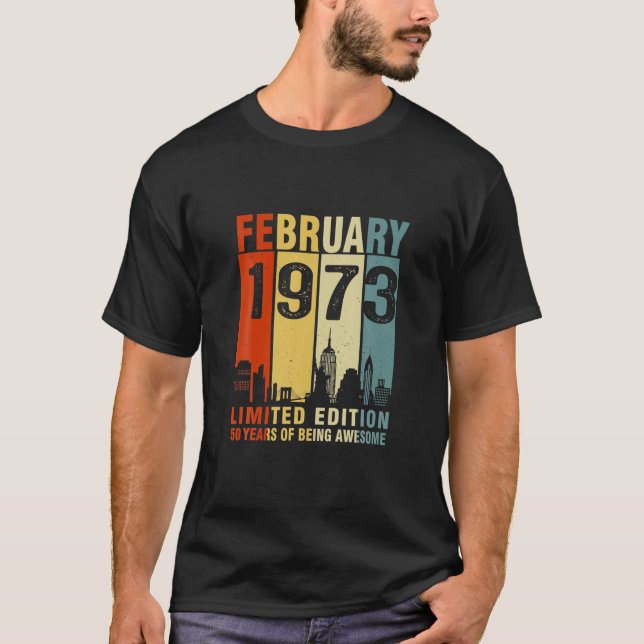 Camiseta Fevereiro De 1973 Edição Limitada De 50 Anos De Aw (Frente)